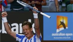 Berdych je poprv v semifinle Australian Open, ek ho Wawrinka