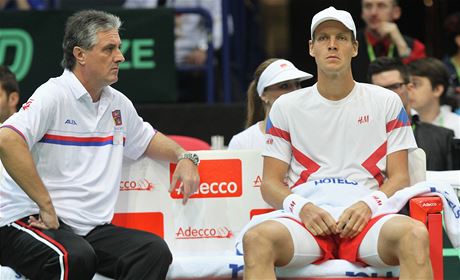 Jaroslav Navrátil (vlevo) a Tomá Berdych.