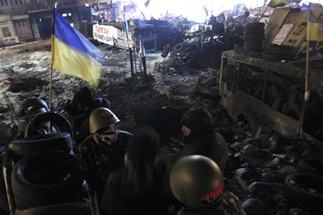 Protivldn demonstranti v Kyjev.