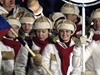 2006 Turín. Osmnáctiletá rychlobruslaka Martina Sáblíková nesla 10. února eskou státní vlajku na zahajovacím ceremoniálu zimních olympijských her v Turín.