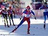 Vrabcová-Nývltová na trati skiatlonového závodu.