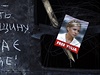 "Propuste Julii". Obrázek expremiérky Tymoenkové na kyjevských barikádách.