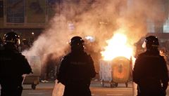 Protivládní bou�e v Bosn�.