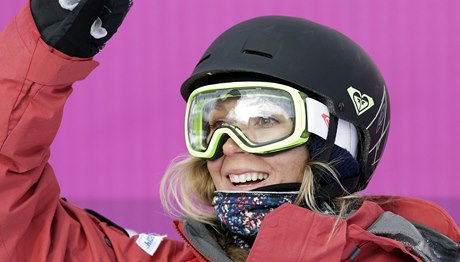 Dara Howellová - vitězka slopestylu lyžařek.
