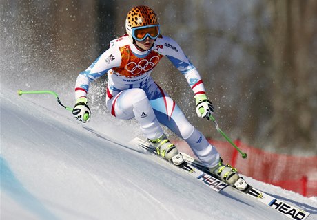 Vítzka obího slalomu Rakuanka Anna Fenningerová.