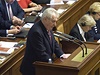 Projev prezidenta Zemana v Poslanecké snmovn ped hlasováním o dve vlád.