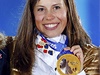 Zlat ceremonil. esk snowboardkrosaka Eva Samkov pebr zlatou olympijskou medaili