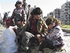 Evakuace civilist ze syrského msta Homs.