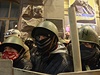 Protivládní demonstranti v Kyjev.