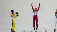 Polský vítz na velkém mstku Kamil Stoch. Na druhém míst Japonec Noriaki Kasai a tetí Slovinec Peter Prevc