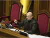Úadující prezident a pedseda ukrajinského parlamentu Oleksandr Turynov.