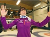 Martina Sáblíková pi curlingovém turnaji.