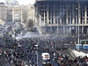 Protivládní demonstranti na Majdanu. 