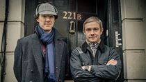  Benedict Cumberbatch (Sherlock Holmes) a Martin Freeman (John Watson),