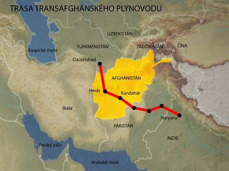 Turkmenistán by ml zaít zásobovat svým zemním plynem Afghánistán, Pákistán a Indii v roce 2014.