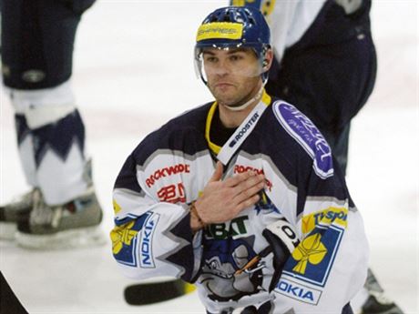 Jaromír Jágr playing for HC Kladno in the 200405 season during the NHL lockout