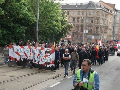 Neo-Nazis on the march calling for Nationalism in place of Globalization