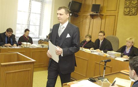 MP Vít Bárta, stripped of his immunity to prosecution, in court on Monday