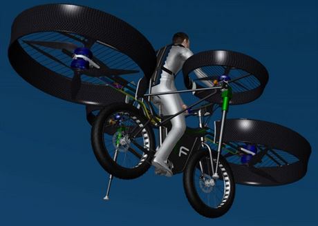 The design of the Flying Bike has been completed with construction of the full-scale machine now underway