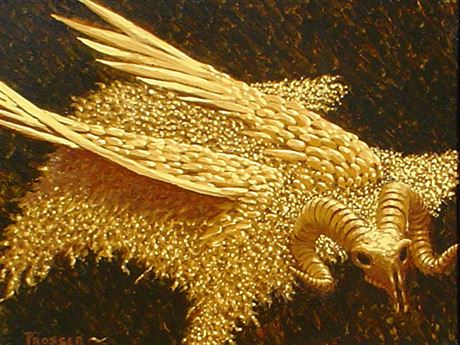 Zlaté rouno (beraní houně) pochází ze zlatého létajícího berana, kterého získala oblačná nymfa Nefelé od boha Hermése a darovala svému synovi Frixovi a dceři Hellé.