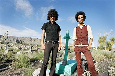 The Mars Volta: zpvák Cedric Bixler-Zavala (vlevo) a kytarista a hudební éf skupiny Omar Rodríguez López.