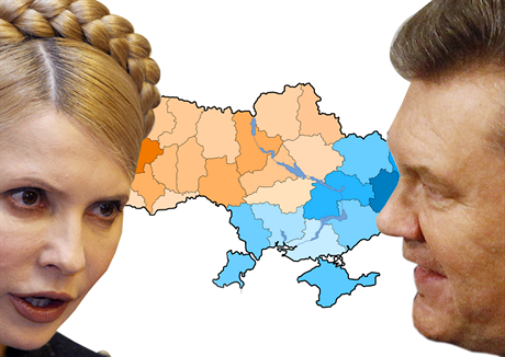 Vznná expremiérka Julija Tymoenková a prezident Viktor Janukovy.
