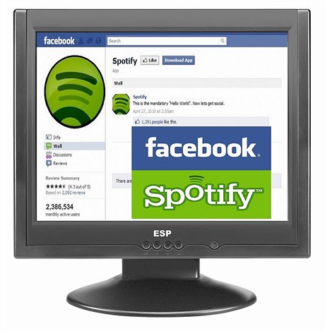 K populárnímu Facebooku se má připojit streamovaná hudba z webu Spotify.