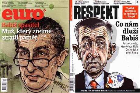 Ekonomický týdeník Euro věnoval podnikateli Andreji Babišovi a začínajícímu politikovi 15 stránek a čtyři texty, týdeník Respekt má v obálkovém speciálu jen dva babišovské články.