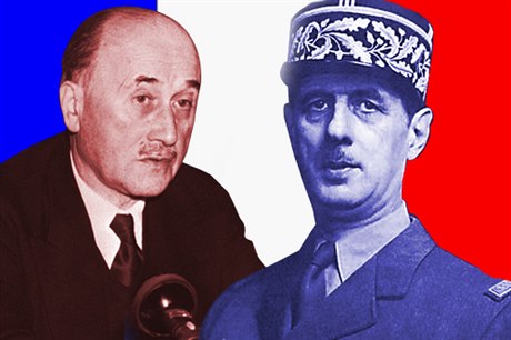 Hlavním představitelem první školy evropského sjednocování je jeden ze zakladatelů Evropského společenství Jean Monnet (1888–1979, vlevo). Druhé bývalý francouzský prezident Charles de Gaulle (1890–1970).