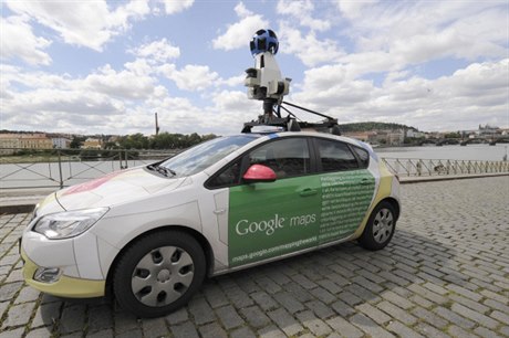 A Google Street View Car by the Vltava River in Prague