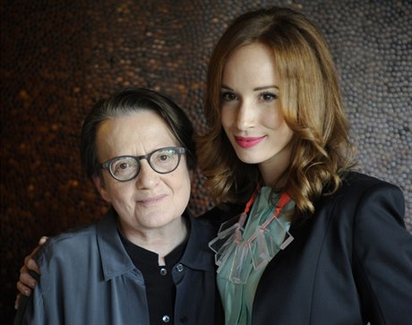 Director Agnieszka Holland, seen above with Burning Bush leading lady Tatiana Pauhofová (right), studied at Pragues famous film school FAMU during the time when the events portrayed in the mini-series took place