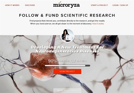 Jednou z ady stránek, které jdou cestou crowfundingu pro vdu, je web Mycroryza.com.
