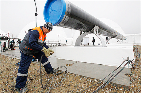 Stavba plynovodu South Stream slavnostně odstartovala 7. prosince 2012 v ruské...