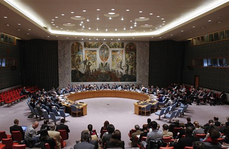 Zasedání Rady bezpenosti OSN v New Yorku.