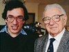 Director Matej Miná (left) with Sir Nicholas Winton