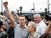 Alexej Navalnyj po proputní z vzení zamíil do Moskvy za svými píznivci.