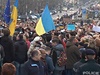 Na Václavském námstí lidé podpoili Ukrajinu demonstrací.