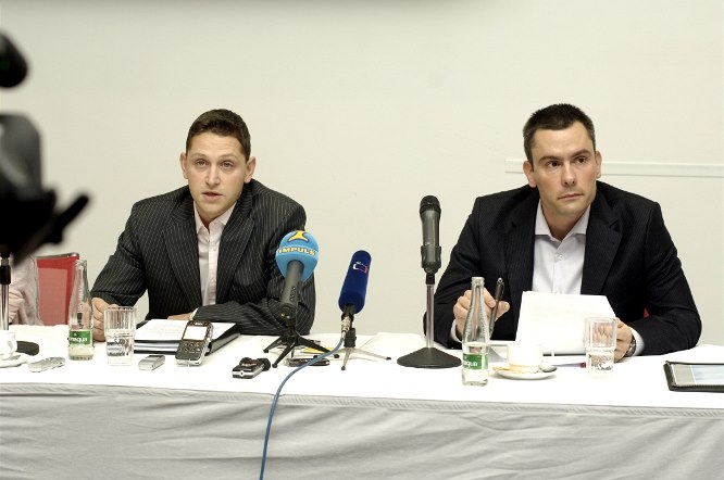 Spoluvlastníci advokátní kanceláře Šachta & Partners Marek Stubley (vlevo) a David Michal. Jejich kancelář brzy změní název.
