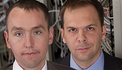 Ředitel projektu IT4Innovations Martin Palkovič (vlevo) a ředitel superpočítačového centra IT4I Branislav Jansík.