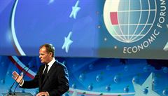 „V žádném ze států, které rovnou cestou míří k EU, by dnes nikoho nenapadlo pochybovat o smyslu integrace do unie,“ řekl během zahájení letošního fóra polský premiér Donald Tusk.