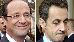 Podle nejnovějších volebních průzkumů by se měl stát novým francouzským prezidentem socialista François Hollande (vlevo). Svého protivníka, současného prezidenta Nicolase Sarkozyho, by měl porazit o šest procent hlasů.
