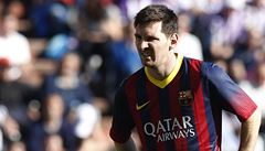 Lionel Messi tko zkousává poráku Barcelony