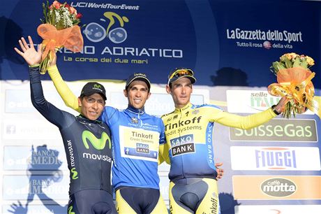 Zleva: Nairo Quintana, Alberto Contador a Roman Kreuziger.