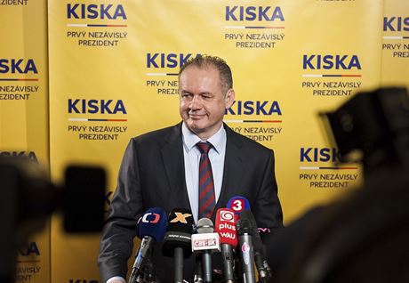 Andrej Kiska na tiskov konferenci.