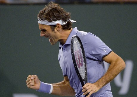 Roger Federer slaví další vítězství