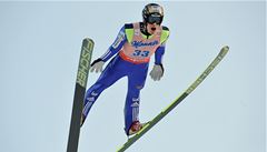 Jan Matura v Harrachov pi MS v letech na lyích