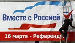 P�ípravy referenda na Krymu doprovází mohutná kampa�.