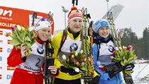 Tora Bergerov (vlevo), Anastasia Kuzminov a Olga Viluchinov.