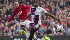 Wayne Rooney v zápase proti Aston Ville