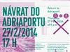 Plakát k výstav Adély Babanové k dokumentu Návrat do Adriaportu.